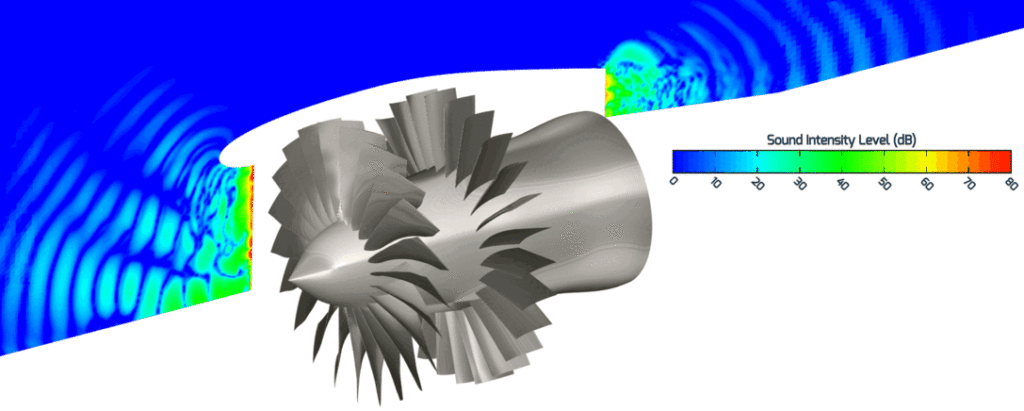 Illustration of NASA's Source Diagnostic Test (SDT) for fan noise stands as a benchmark problem within the field of aeroacoustics.