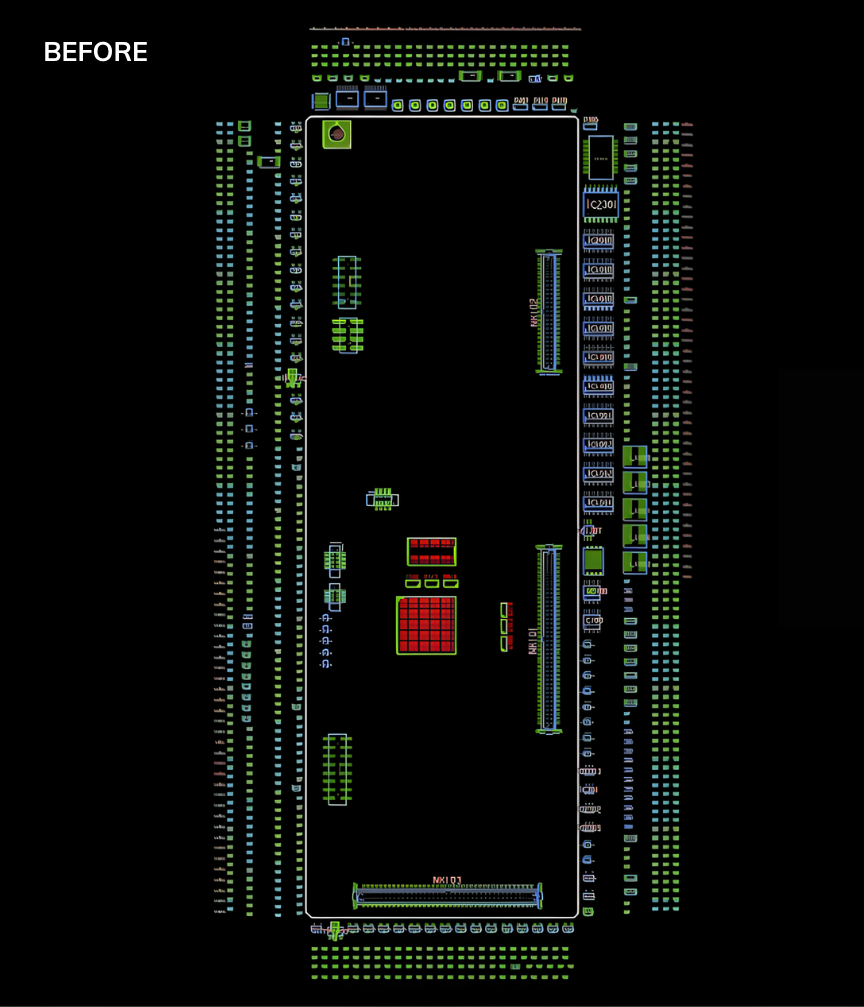 PCB-layout hos Danfoss før AI-drevet komponentplacering